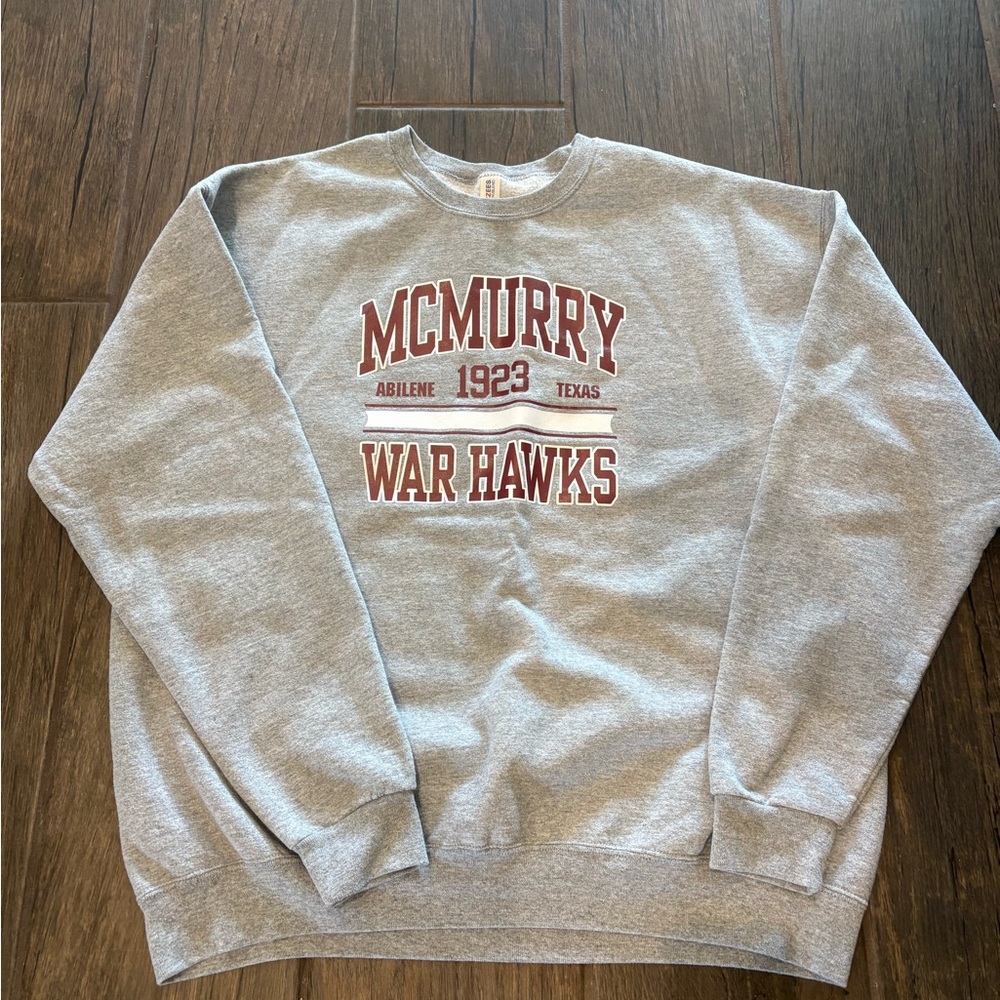 McMurry University  Gray  sweatshirt